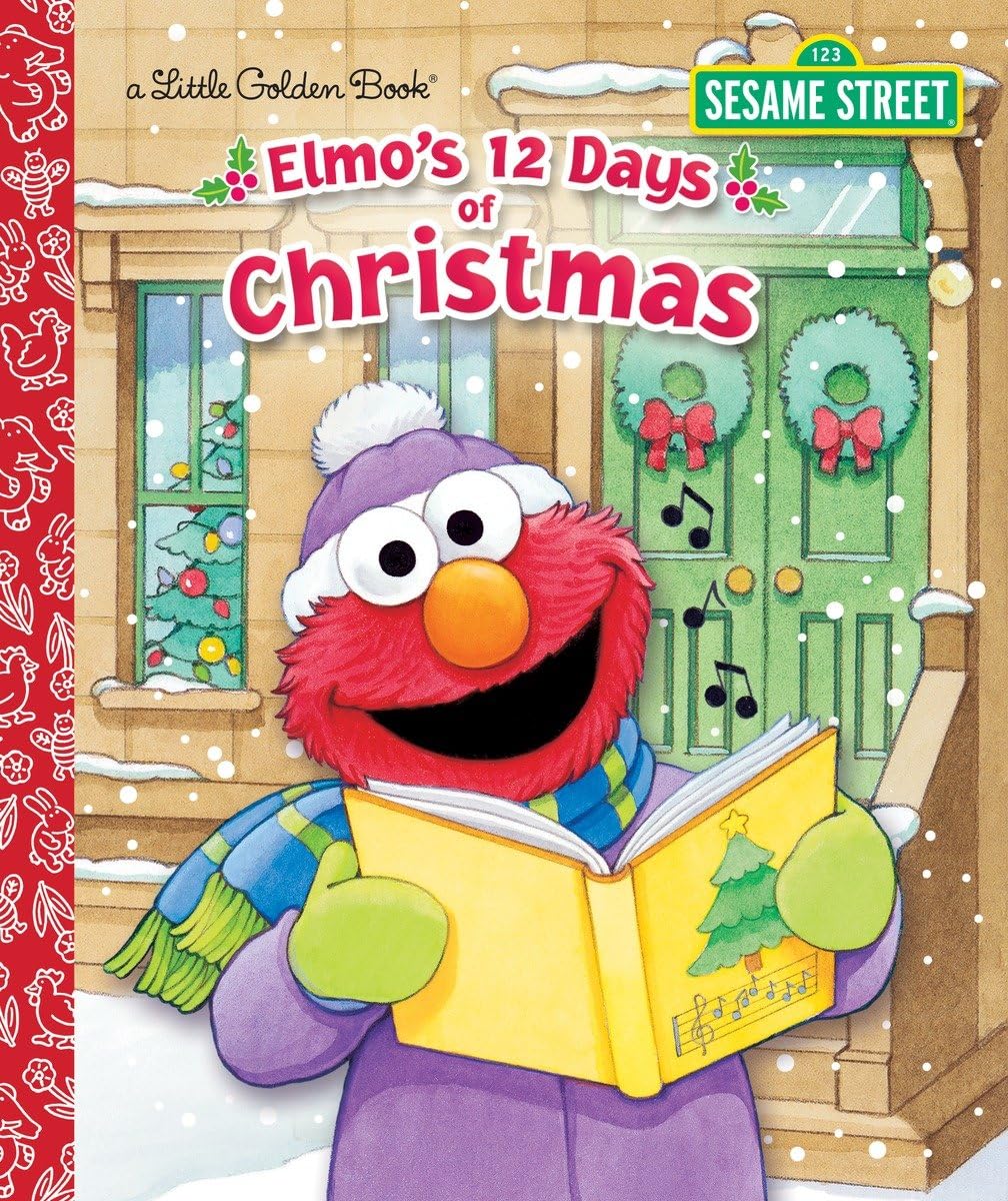 Elmo's 12 of Christmas (A Little Golden Book)